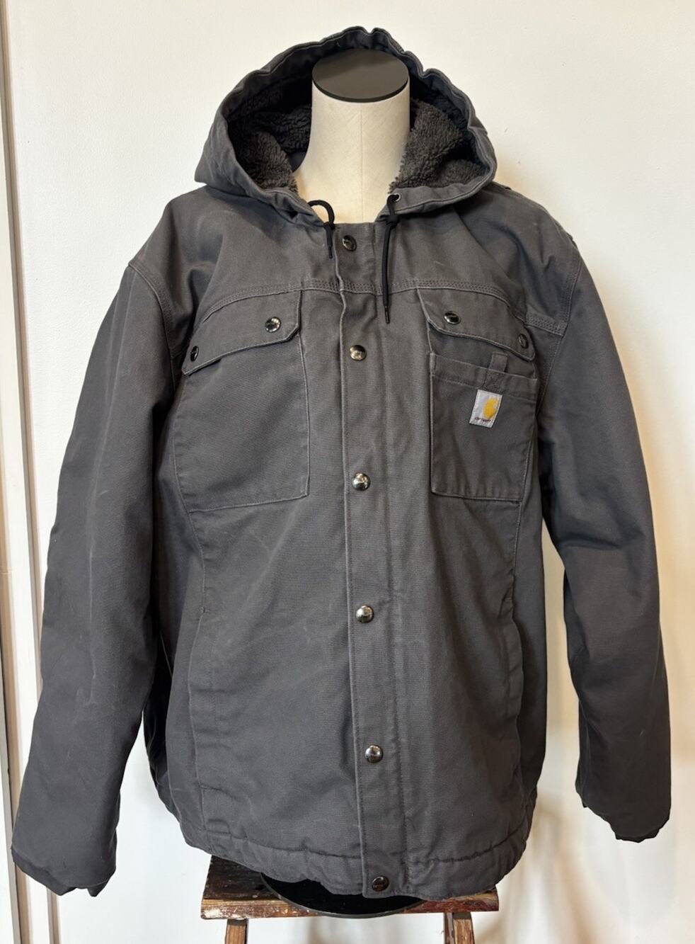 Carhartt Mens 2XL Relaxed Fit Washed Sherpa-Lined Sierra Hooded Jacket